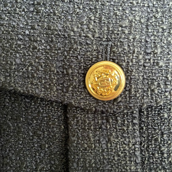 Chico's Navy Blue Blazer with Gold Buttons - Picture 3 of 4